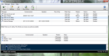 IMS Telephone On-Hold Player screenshot