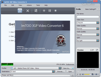 ImTOO 3GP Video Converter screenshot 2
