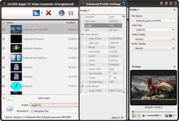 ImTOO Apple TV Video Converter screenshot 3
