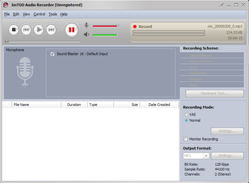 ImTOO Audio Recorder screenshot