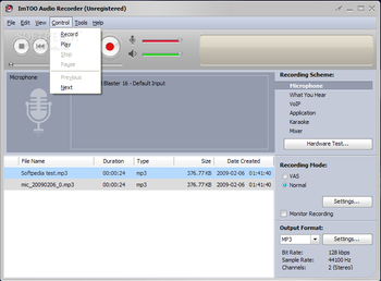ImTOO Audio Recorder screenshot 4