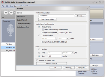 ImTOO Audio Recorder screenshot 5