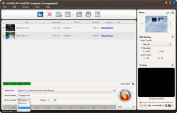 ImTOO AVI to DVD Converter screenshot