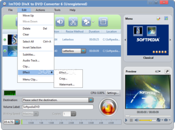 ImTOO DivX to DVD Converter screenshot 4