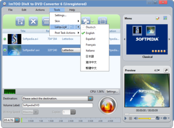 ImTOO DivX to DVD Converter screenshot 6