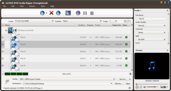 ImTOO DVD Audio Ripper screenshot