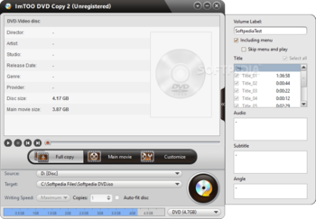 ImTOO DVD Copy Express screenshot