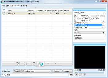 ImTOO DVD Subtitle Ripper screenshot