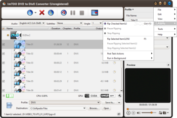 ImTOO DVD to DivX Converter screenshot 6