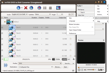 ImTOO DVD to DivX Converter screenshot 7