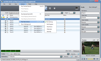 ImTOO DVD to iPod Suite screenshot 4