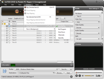 ImTOO DVD to Pocket PC Ripper screenshot 6