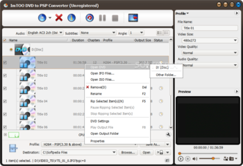 ImTOO DVD to PSP Converter screenshot