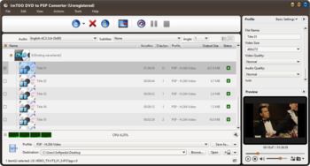 ImTOO DVD to PSP Suite screenshot