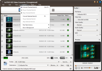 ImTOO HD Video Converter screenshot 6