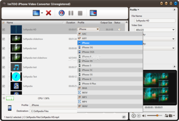ImTOO iPhone Video Converter screenshot 2
