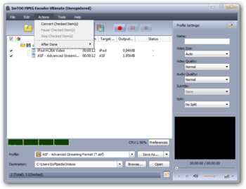 ImTOO MPEG Encoder Ultimate screenshot 8