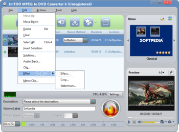 ImTOO MPEG to DVD Converter screenshot 4