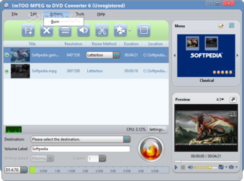ImTOO MPEG to DVD Converter screenshot 5