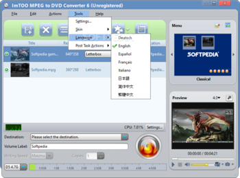 ImTOO MPEG to DVD Converter screenshot 6