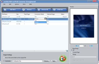 ImTOO PDF to EPUB Converter screenshot 2