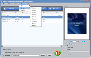 ImTOO PDF to EPUB Converter screenshot 4