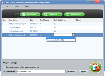 ImTOO PDF to PowerPoint Converter screenshot
