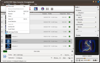 ImTOO PSP Video Converter screenshot 2