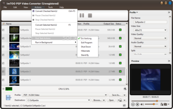 ImTOO PSP Video Converter screenshot 4
