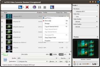 ImTOO Video Converter Standard screenshot 2