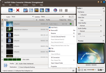 ImTOO Video Converter Ultimate screenshot