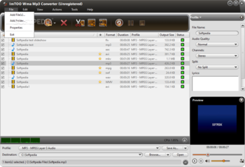 ImTOO WMA MP3 Converter screenshot