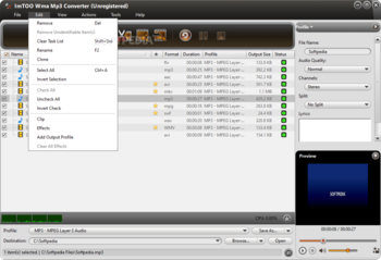 ImTOO WMA MP3 Converter screenshot 2