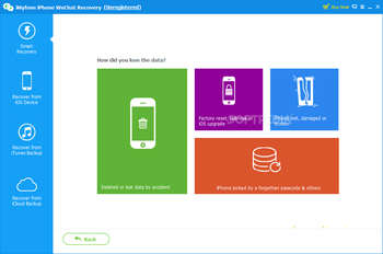 iMyFone iPhone WeChat Recovery screenshot