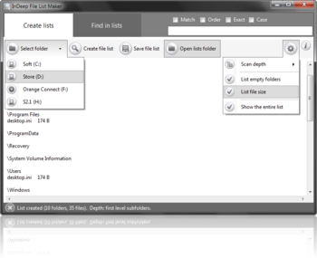 InDeep File List Maker screenshot