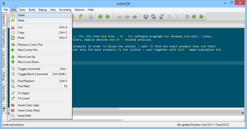 indevIDE screenshot 2