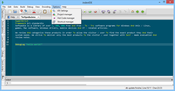 indevIDE screenshot 7
