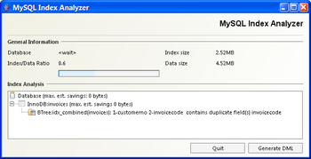 Index Analyzer for MySQL screenshot 2