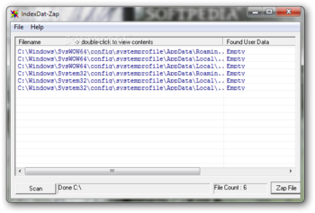Index.Dat Viewer and Zapper screenshot