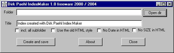 IndexMaker screenshot 2