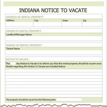 Indiana Notice To Vacate screenshot