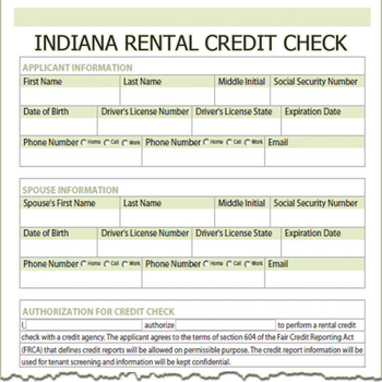 Indiana Rental Credit Check screenshot