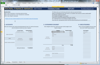 indzara Personal Finance Manager screenshot