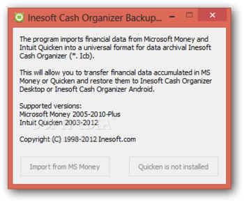 Inesoft Cash Organizer Backup screenshot