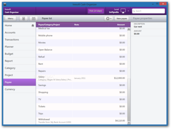 Inesoft Cash Organizer screenshot 5