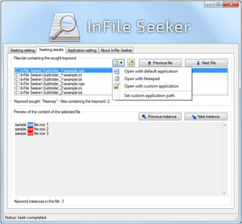 InFile Seeker Portable screenshot 3