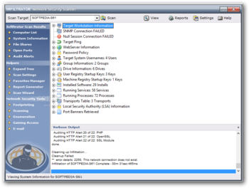 Infiltrator Network Security Scanner screenshot