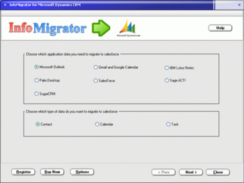 InfoMigrator for Dynamics CRM screenshot