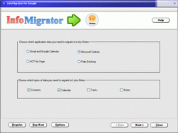 InfoMigrator for Lotus Notes screenshot