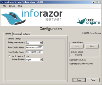 InfoRazor Server screenshot
